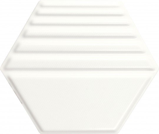 Керамическая плитка Dune Arena Exa Full White 187442, цвет белый, поверхность матовая 3d (объёмная), шестиугольник, 230x270