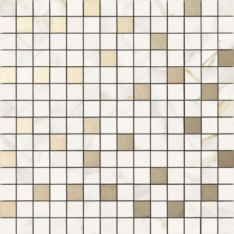 Мозаика Ragno Bistrot Mosaico Calacatta Michelangelo R4ZU, цвет белый, поверхность матовая, квадрат, 400x400