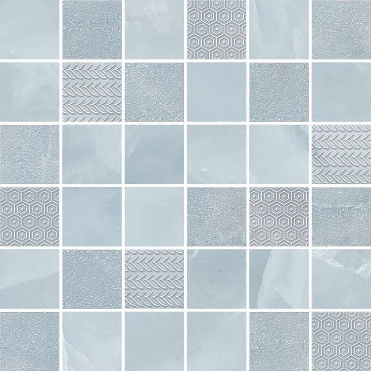 Декоративные элементы Мозаика Керлайф Onice Blu Mosaic, цвет голубой, поверхность матовая, квадрат, 300x300