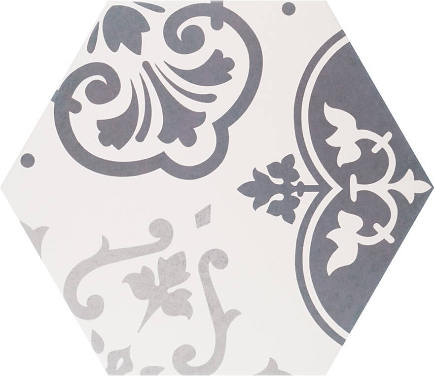 Керамическая плитка Quintessenza Alchimia Elisir, цвет чёрно-белый, поверхность матовая, прямоугольник, 266x230