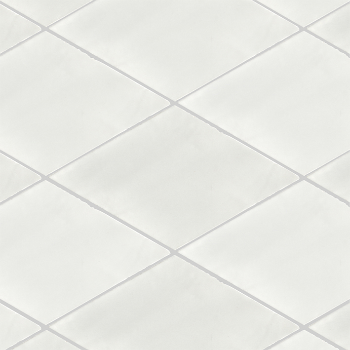 Керамическая плитка L'Antic Colonial Rhombus White L138001241, цвет белый, поверхность матовая, ромб, 150x260