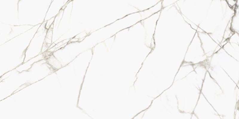 Керамогранит Casalgrande Padana Marmoker Titan White Lucido, цвет белый, поверхность полированная, прямоугольник, 600x1200