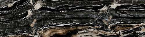 Керамогранит Roberto Cavalli Rock Symphony Glam Lux 531585, цвет чёрный, поверхность полированная, прямоугольник, 147x594