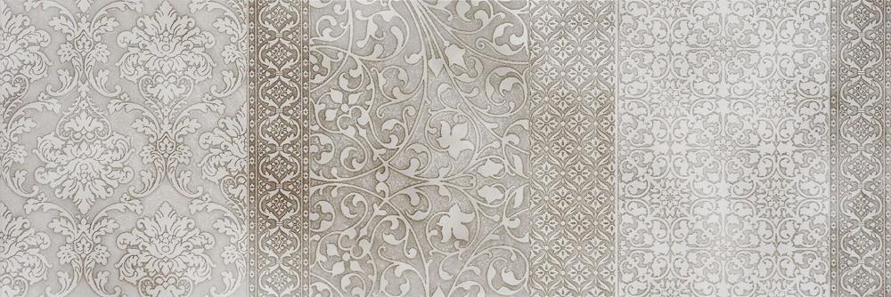 Декоративные элементы Serra Incanto Grey Decor, цвет серый, поверхность глянцевая, прямоугольник, 300x900