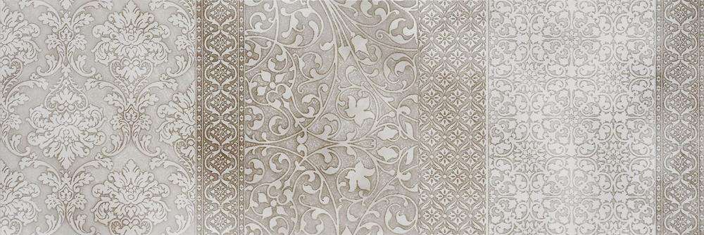 Декоративные элементы Serra Incanto Grey Decor, цвет серый, поверхность глянцевая, прямоугольник, 300x900