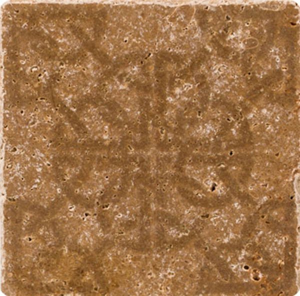 Декоративные элементы Stone4home Toscana Ornament №4, цвет коричневый, поверхность матовая, квадрат, 100x100