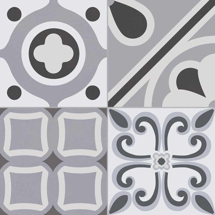 Керамическая плитка Gaya Fores Lumier Black, цвет серый, поверхность матовая, квадрат, 332x332