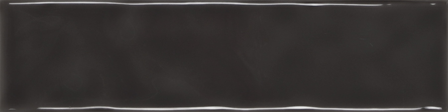 Керамическая плитка Mainzu Backstage Original Antracita Brillo, цвет чёрный, поверхность глянцевая, прямоугольник, 75x300