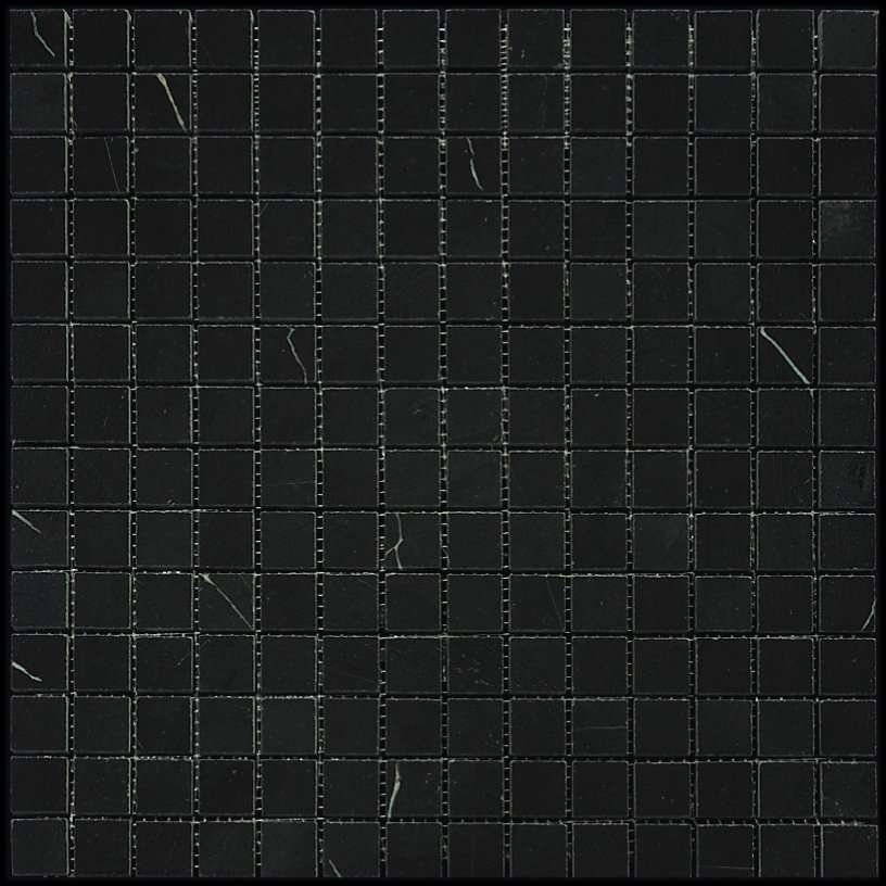 Мозаика Natural Mosaic Adriatica (2X2) M009-20P (MPB-20P), цвет чёрный, поверхность полированная, квадрат, 305x305