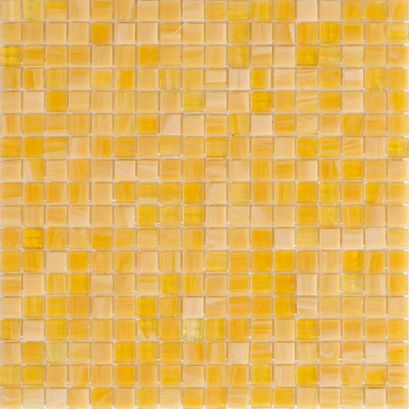 Мозаика Alma Mosaic Misty MN621, цвет жёлтый, поверхность глянцевая, квадрат, 295x295