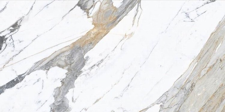 Керамогранит ITC Asia White, цвет серый, поверхность глянцевая, прямоугольник, 750x1500