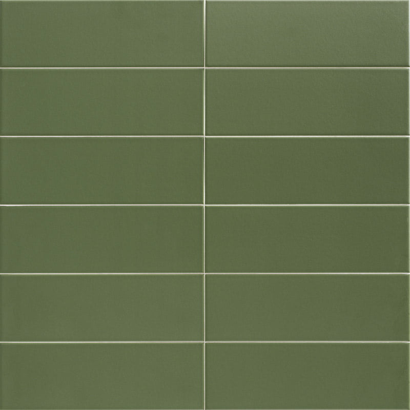 Керамическая плитка Mainzu Jungle Olive, цвет зелёный, поверхность глянцевая, прямоугольник, 100x300