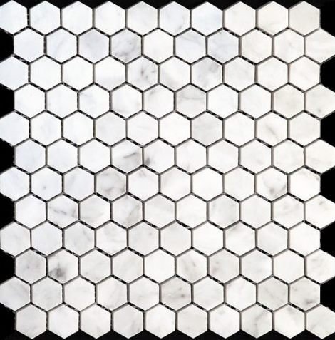 Мозаика Natural Mosaic Paladium Carrara 7M088-DP, цвет белый, поверхность полированная, квадрат, 305x305