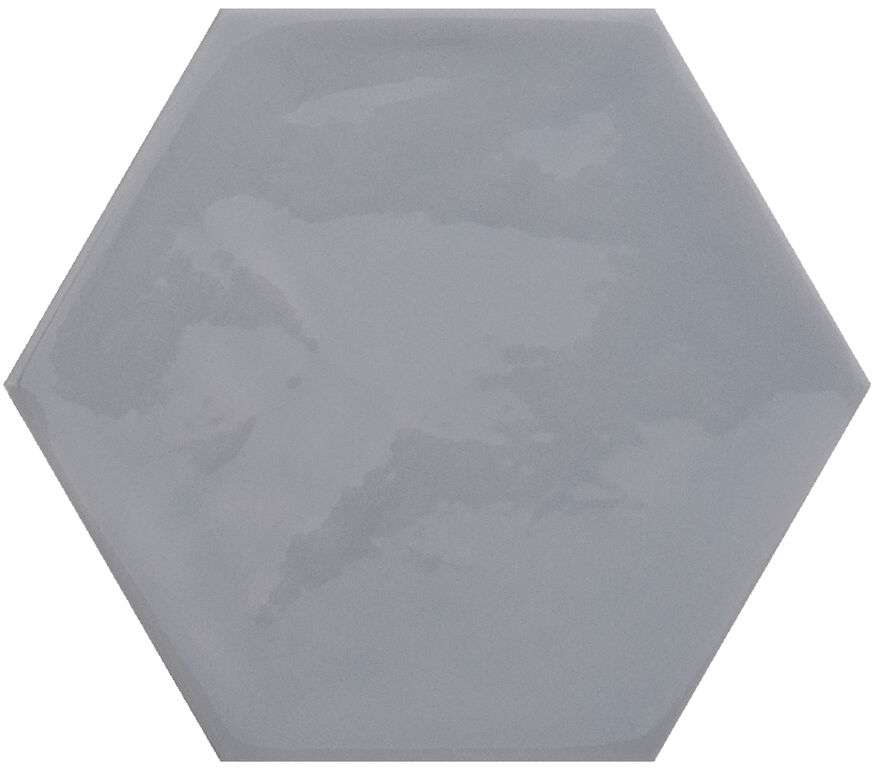 Керамическая плитка Cifre Kane Hexagon Grey, цвет серый, поверхность глянцевая, шестиугольник, 160x180