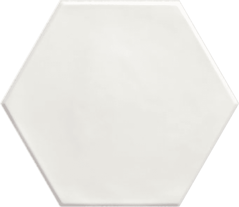 Керамогранит Ribesalbes Geometry Hex White Matt, цвет белый, поверхность матовая, шестиугольник, 150x173