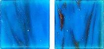 Мозаика JNJ Mosaic Gold Link GB 01, цвет синий, поверхность глянцевая, квадрат, 200x200