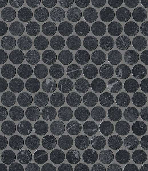 Мозаика Fap Roma Grafite Round Mosaico fLTP, цвет чёрный, поверхность матовая, прямоугольник, 295x325