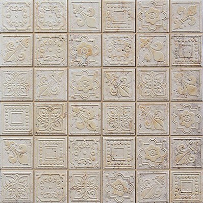 Мозаика Skalini Dynasty DNY-3, цвет бежевый, поверхность матовая, квадрат, 300x300