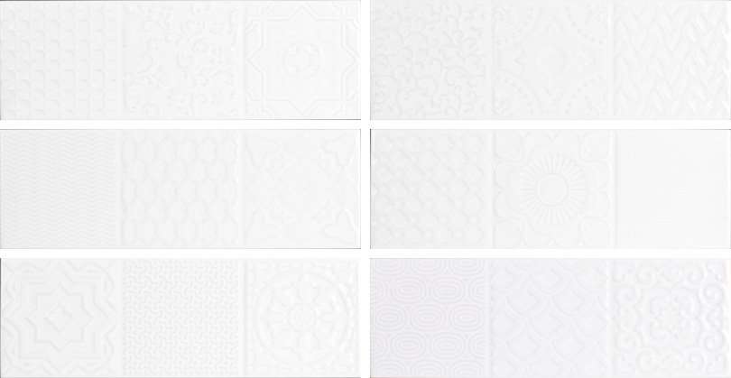 Керамическая плитка Monopole Esencia Relieve Blanco Brillo, цвет белый, поверхность глянцевая, прямоугольник, 100x300