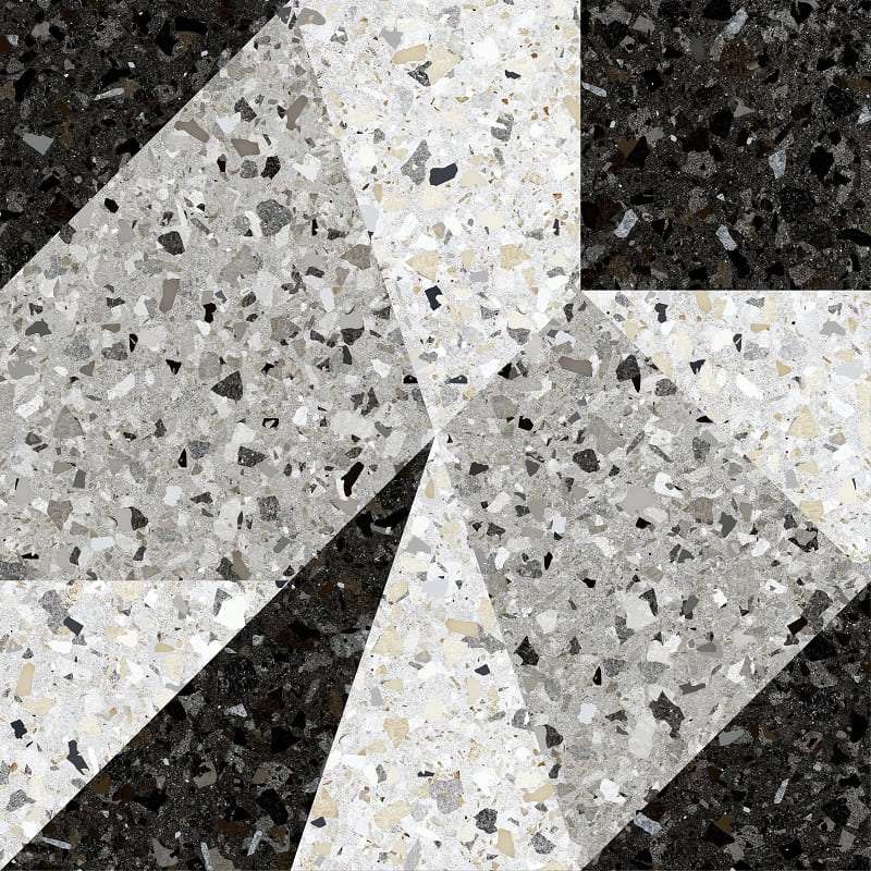 Декоративные элементы Керамин Терраццо 1Д, цвет серый чёрный, поверхность матовая, квадрат, 500x500