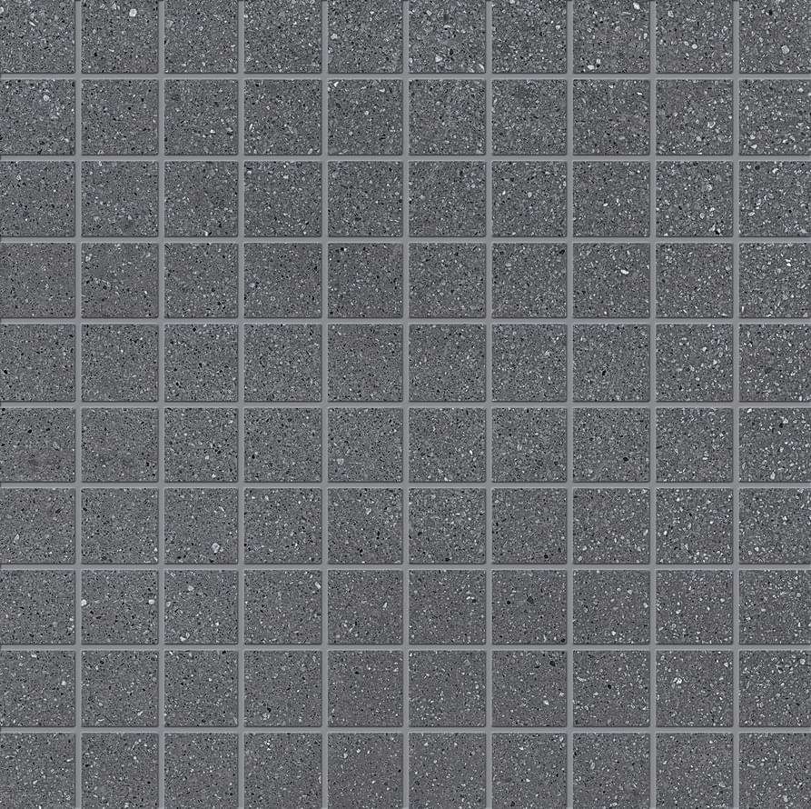 Мозаика Ergon Medley Mosaico Dark Grey Minimal EHT3, цвет чёрный, поверхность матовая, квадрат, 300x300