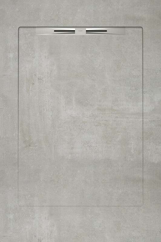Спецэлементы Aquanit Beton Grey Slope Line, цвет серый, поверхность матовая, прямоугольник, 900x1350