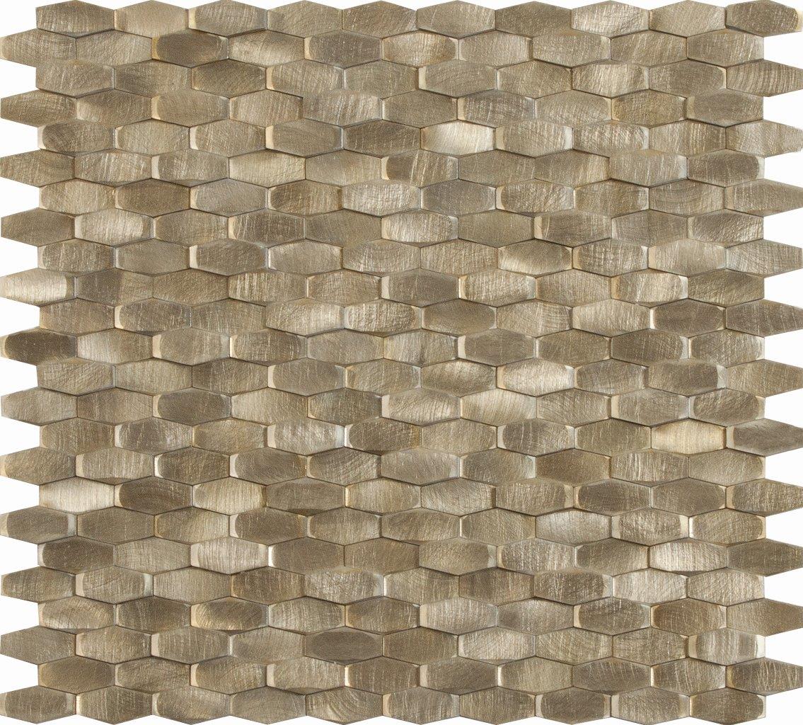 Мозаика Dune Materia Mosaics Halley Gold 187707, цвет бежевый, поверхность глянцевая, прямоугольник, 284x300