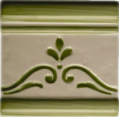 Декоративные элементы Vives Aranda Duque Verde, цвет зелёный, поверхность глянцевая, квадрат, 130x130