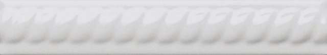 Бордюры Cevica Trenza Blanco, цвет белый, поверхность глянцевая, прямоугольник, 25x150
