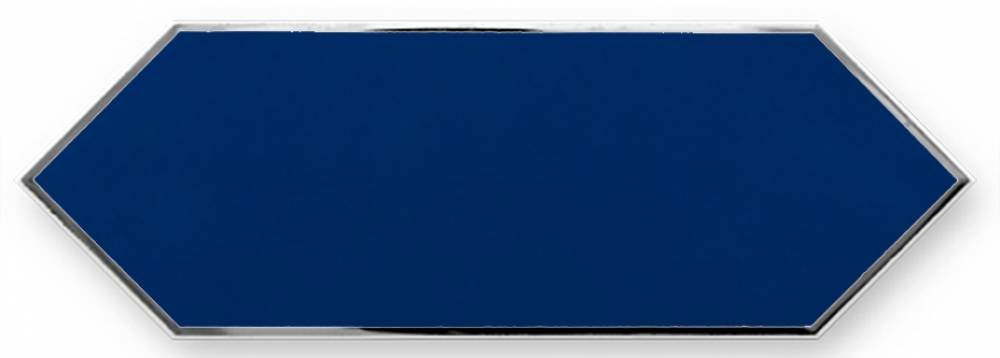 Декоративные элементы Maritima Zenith Decor Silver Blue, цвет серый синий, поверхность глянцевая, шестиугольник, 100x300