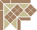 Вставки Topcer Octagon Corner LISBON-1 with 1 strip, цвет бежевый, поверхность матовая, квадрат, 215x215