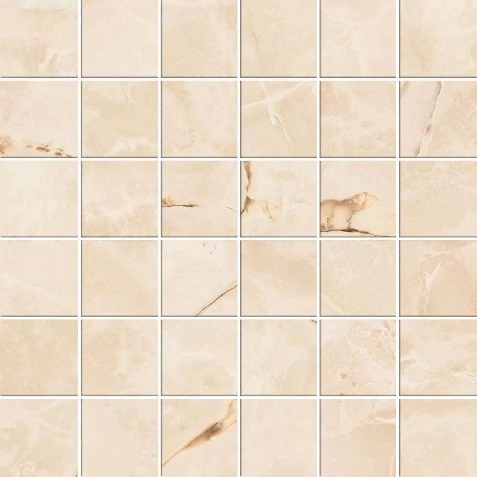 Мозаика Atlas Concorde Symphonyx Alabaster Mosaic Lap 610110000959, цвет бежевый, поверхность лаппатированная, квадрат, 300x300