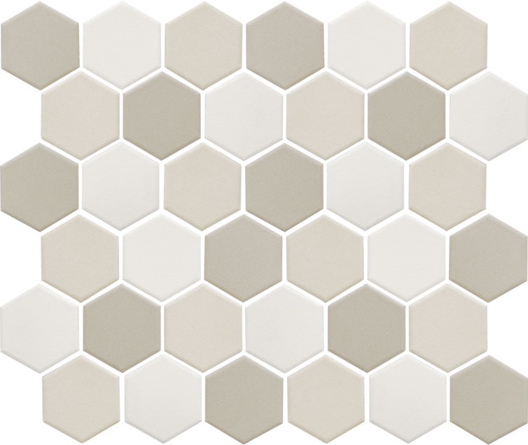 Мозаика Starmosaic Homework Hexagon Small LB Mix Antid, цвет бежевый, поверхность матовая, шестиугольник, 282x325