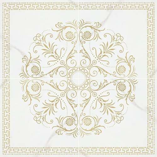 Декоративные элементы Mapisa Classic Calacata Gold, цвет белый, поверхность глянцевая, квадрат, 964x964