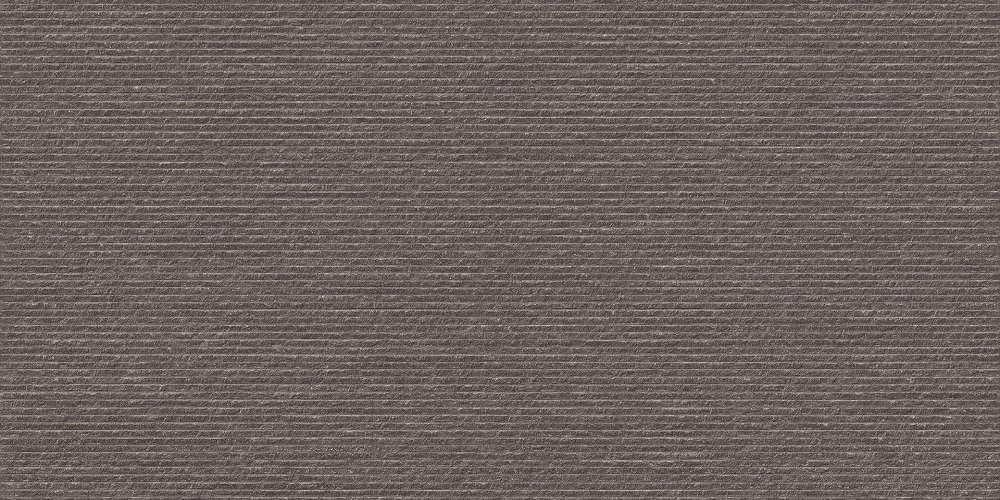 Керамогранит Emilceramica (Acif) Mapierre Ligne Noir ELSA, цвет чёрный, поверхность матовая рельефная, прямоугольник, 600x1200
