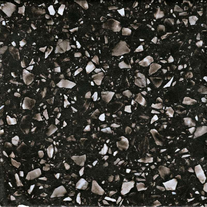Керамогранит Cir Venezia Nero 1059939, цвет чёрный, поверхность матовая, квадрат, 200x200