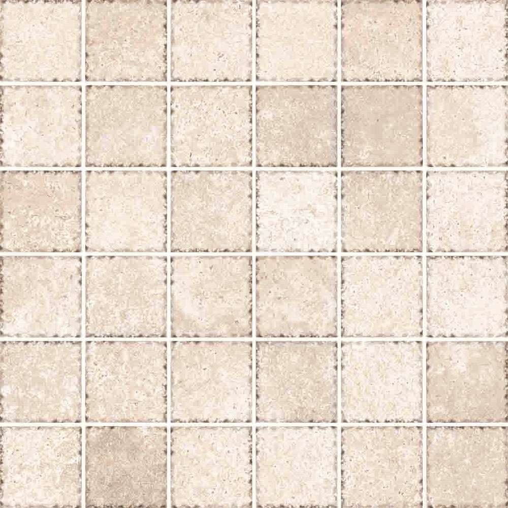 Мозаика Cerdomus Cottage Mosaico 4,7x4,7 Bianco 64808, цвет бежевый, поверхность матовая, квадрат, 300x300