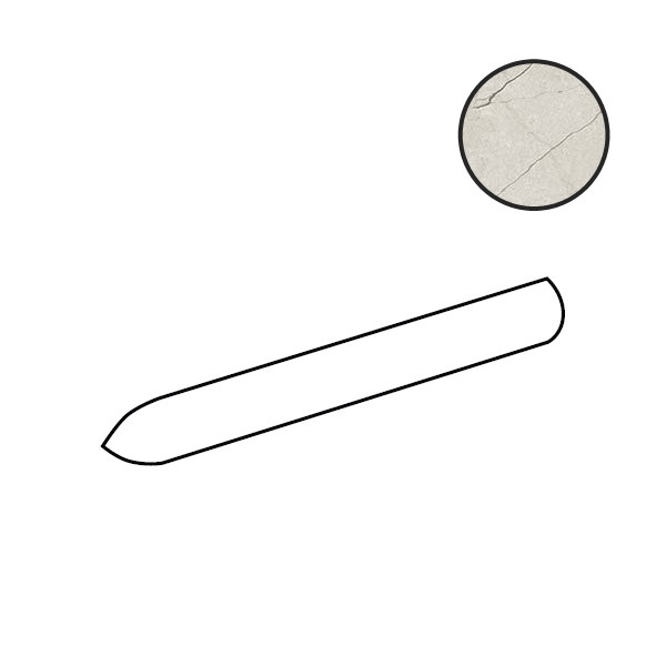 Бордюры Casa Dolce Casa Stones Zecevo Matte Ang Quarter Round 742349, цвет бежевый, поверхность матовая, прямоугольник, 12x312