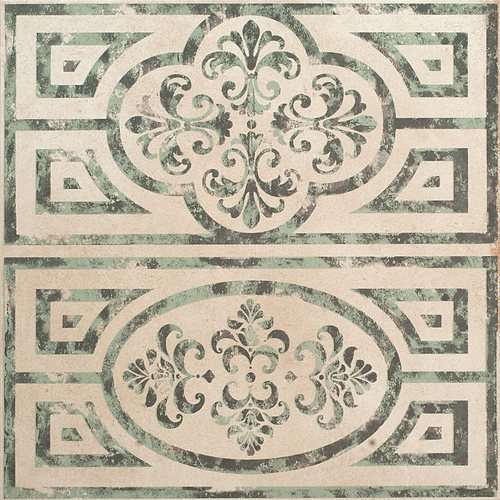 Керамическая плитка Arkadia Ornamenti Bc Verde Mod. C, цвет бежевый, поверхность матовая, квадрат, 300x300