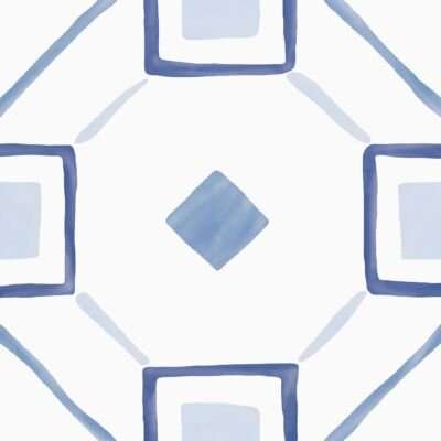 Керамогранит Harmony Draw Round 30960, цвет белый голубой, поверхность матовая, квадрат, 223x223