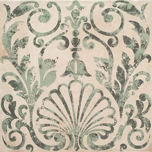 Керамическая плитка Arkadia Ornamenti Bc Verde Mod. D, цвет бежевый, поверхность матовая, квадрат, 300x300