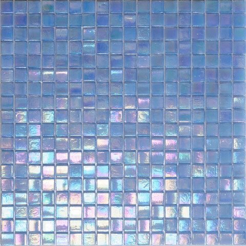 Мозаика Alma Mosaic Flicker NE20, цвет синий, поверхность глянцевая, квадрат, 150x150