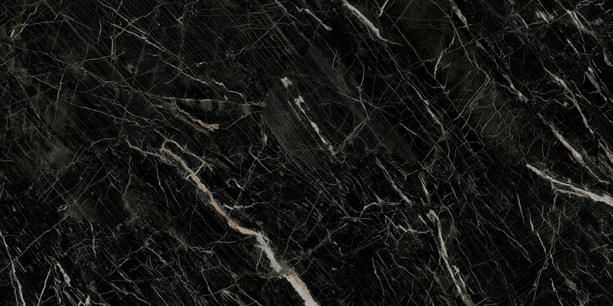 Керамогранит Vives Marblelous Wailea-R Pulido, цвет чёрный, поверхность полированная, прямоугольник, 593x1193