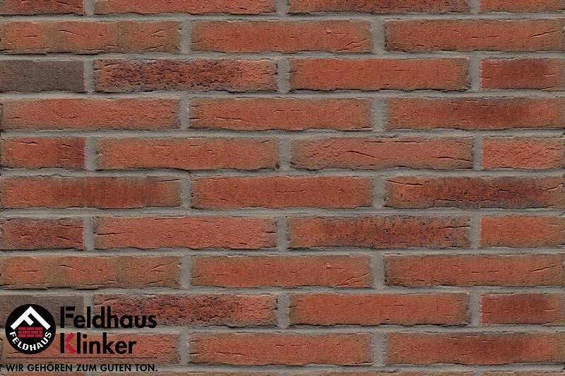 Клинкер Feldhaus Klinker Sintra Terracotta Bario R698DF17, цвет терракотовый, поверхность матовая, под кирпич, 52x240