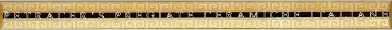 Бордюры Petracers Grand Elegance Matita Oro Con Griffe E Cornice, цвет жёлтый, поверхность глянцевая, прямоугольник, 15x200
