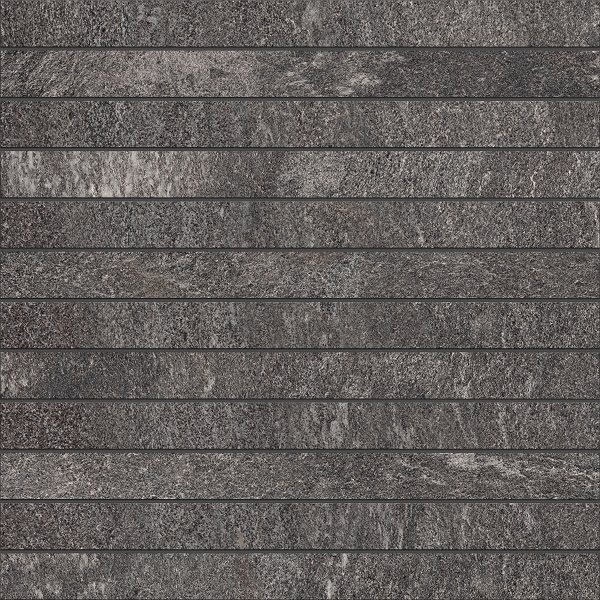 Мозаика Estima Tramontana Anthracite TN02 Fascia Неполированный 30x30 67379, цвет чёрный, поверхность матовая, квадрат, 300x300