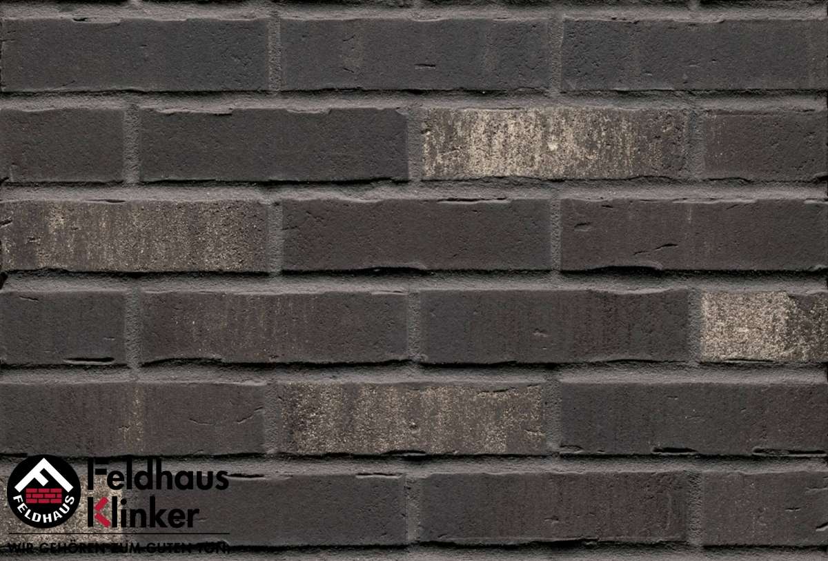 Клинкер Feldhaus Klinker Vascu Vulcano Blanca R739NF11, цвет коричневый чёрный, поверхность матовая, под кирпич, 71x240