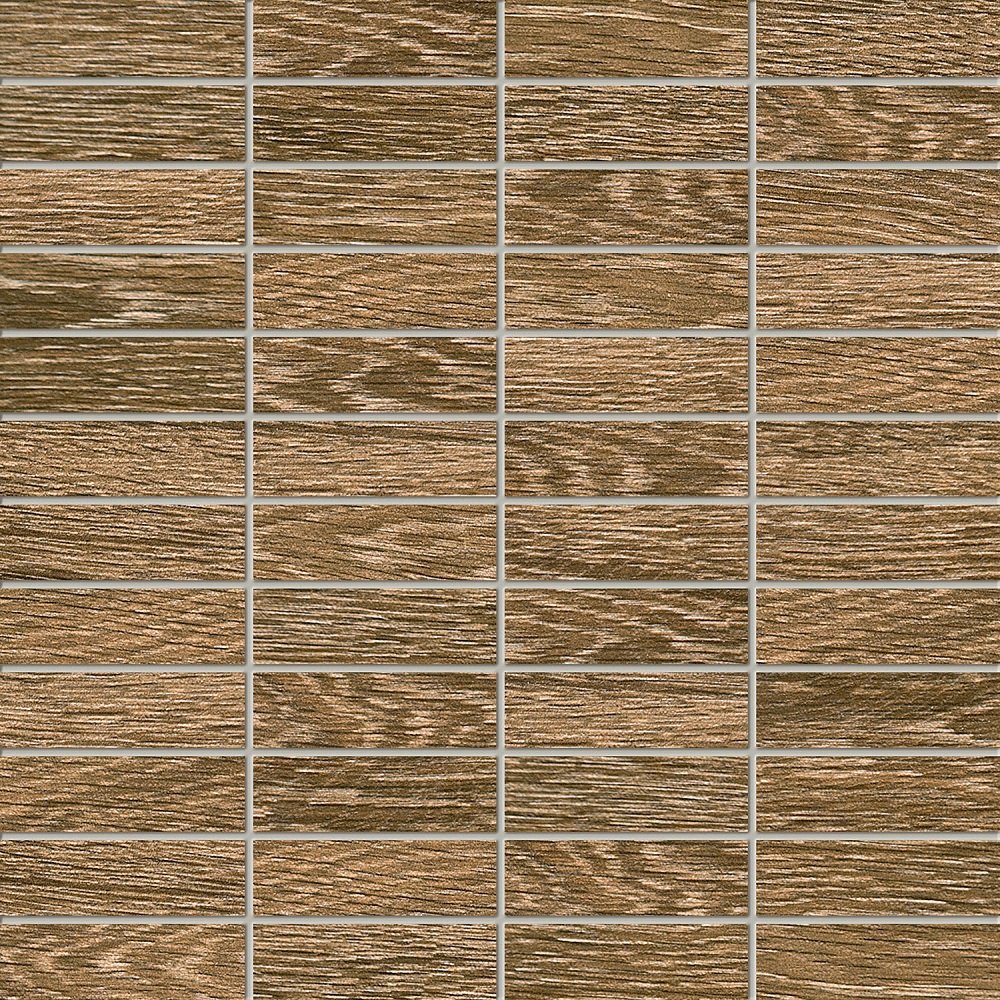 Мозаика Tubadzin Rubra Wood, цвет коричневый, поверхность матовая, квадрат, 298x298