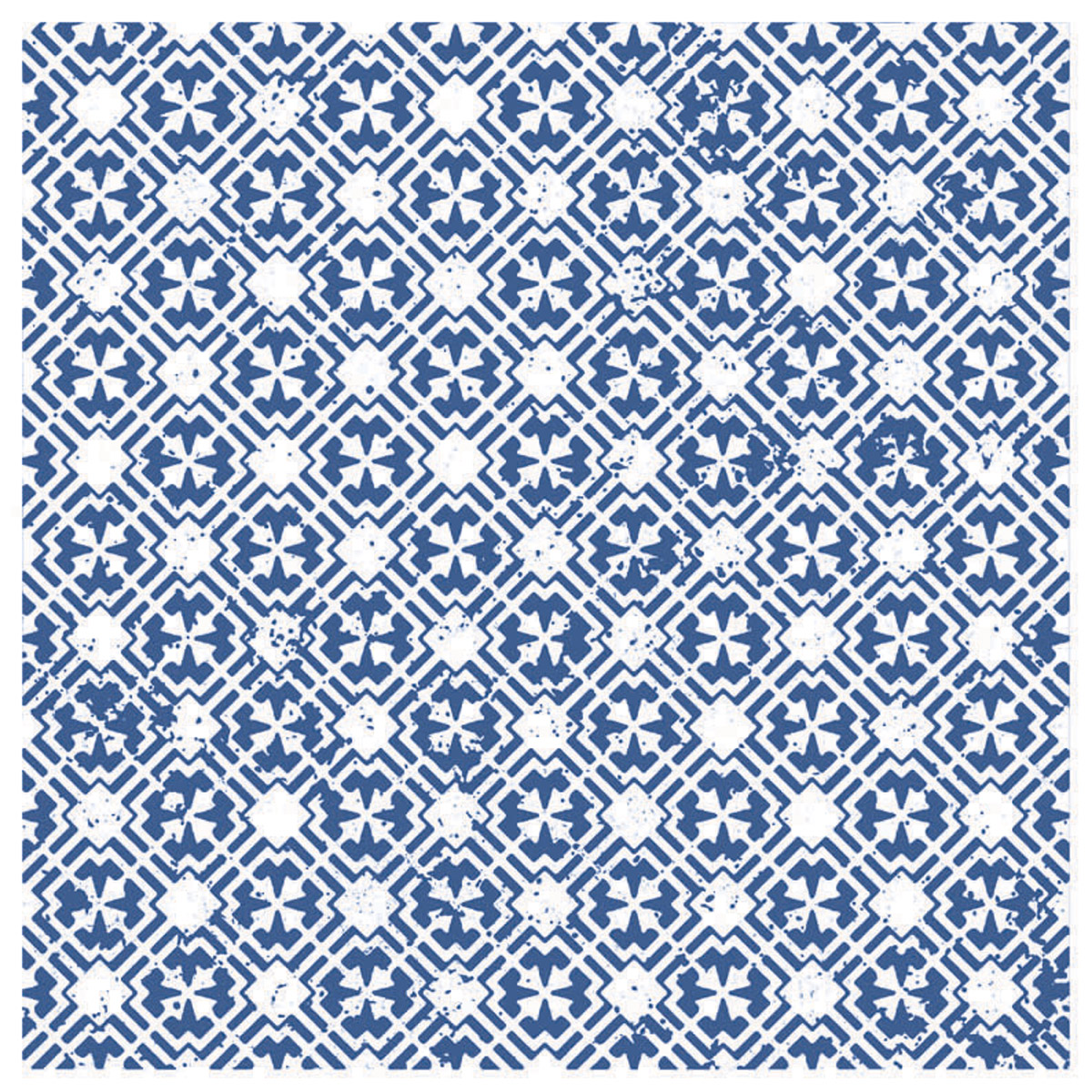 Керамогранит Keradom Colors Decoro Blu, цвет синий, поверхность матовая, квадрат, 250x250