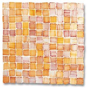 Мозаика Ker-av Ceramiche Giubileo Formella Mosaico Pennellato Caldo KER-2021C, цвет оранжевый, поверхность матовая, квадрат, 300x300